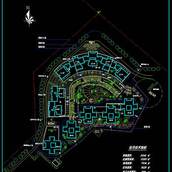 高层小区cad详图素材