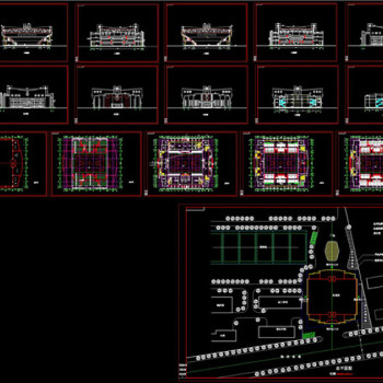 体育馆设计施工图CAD图纸