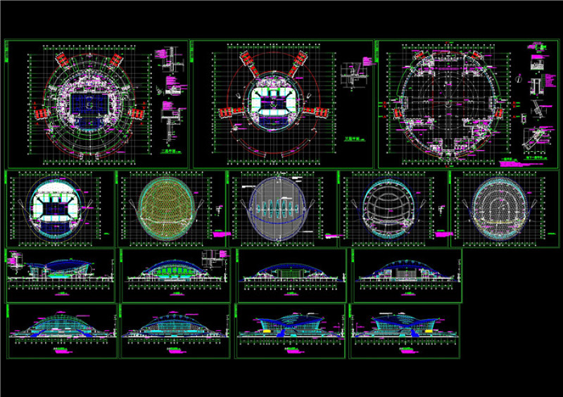 体育馆施工全图CAD<a href=https://www.yitu.cn/su/7937.html target=_blank class=infotextkey>图纸</a>