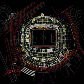足球场场地规划CAD图纸