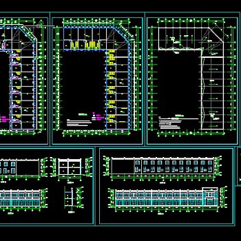 沿街cad建筑施工图图片