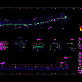 型皮带机图纸CAD景观图纸