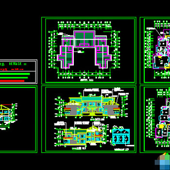 某民居式度假村CAD施工图免费下载