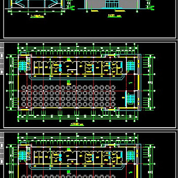 高中食堂建筑施工图CAD图纸