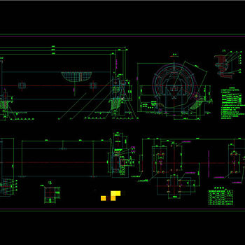 米磨机总图CAD机械图纸