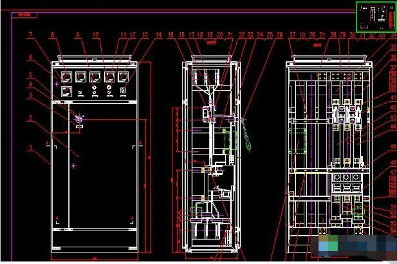 GGD型交流低压配电柜总装配CAD<a href=https://www.yitu.cn/su/7937.html target=_blank class=infotextkey>图纸</a>