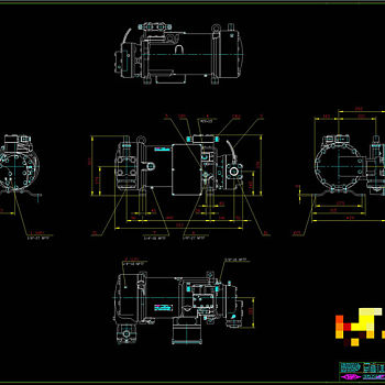 半封闭螺杆压缩机的CAD图纸