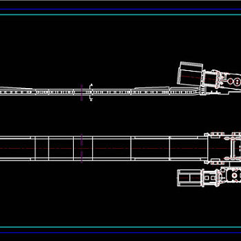 刮板输送机总装配图CAD机械图纸