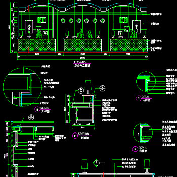 宾馆前台CAD设计图下载
