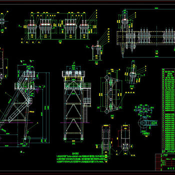人字架CAD机械图纸