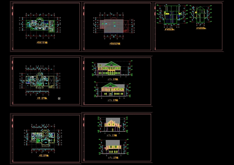 C型瑞典式别墅建筑施工图CAD<a href=https://www.yitu.cn/su/7937.html target=_blank class=infotextkey>图纸</a>