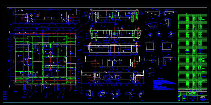 双梁吊钩<a href=https://www.yitu.cn/su/8137.html target=_blank class=infotextkey>桥</a>式起重机<a href=https://www.yitu.cn/su/7590.html target=_blank class=infotextkey>设计</a>稿CAD机械<a href=https://www.yitu.cn/su/7937.html target=_blank class=infotextkey>图纸</a>