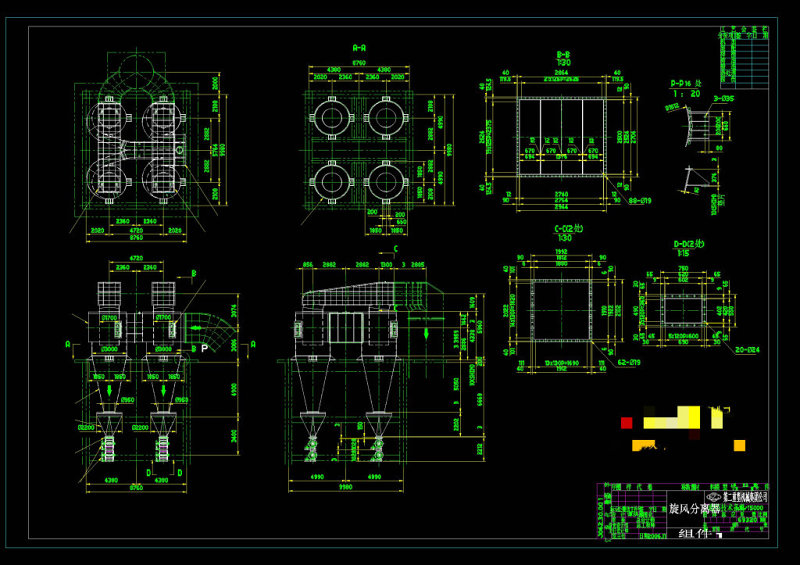 立磨配套旋风筒CAD机械<a href=https://www.yitu.cn/su/7937.html target=_blank class=infotextkey>图纸</a>
