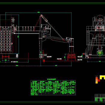链斗卸车机CAD机械图纸