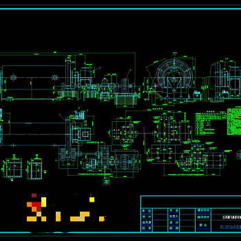 水泥磨总装图CAD机械图纸