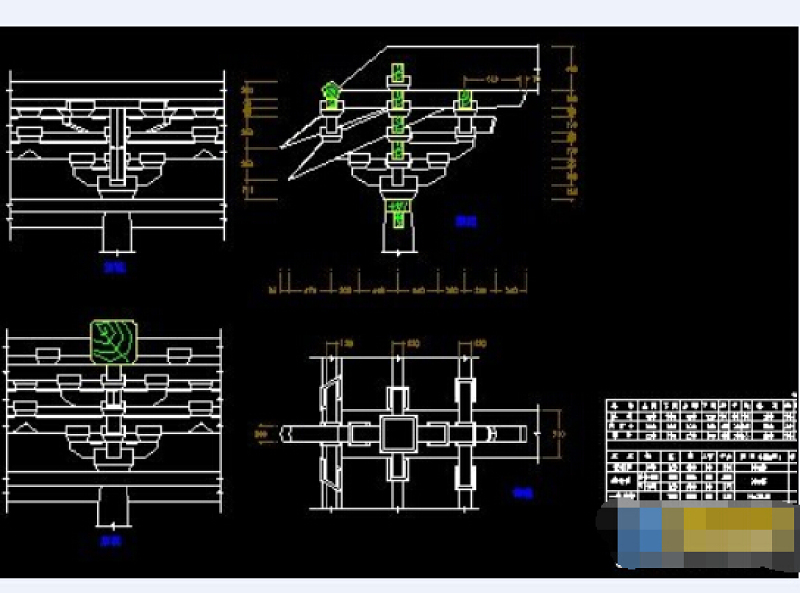 古建施工图大样图cad