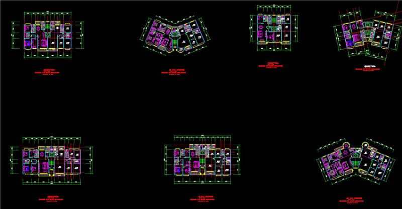 二户小高层cad<a href=https://www.yitu.cn/su/7392.html target=_blank class=infotextkey>平面</a>图CAD<a href=https://www.yitu.cn/su/7937.html target=_blank class=infotextkey>图纸</a>