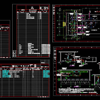 冷却循环水泵房CAD机械图纸