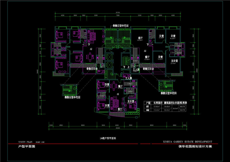 三户cad<a href=https://www.yitu.cn/su/7392.html target=_blank class=infotextkey>平面</a>图建筑CAD<a href=https://www.yitu.cn/su/7937.html target=_blank class=infotextkey>图纸</a>