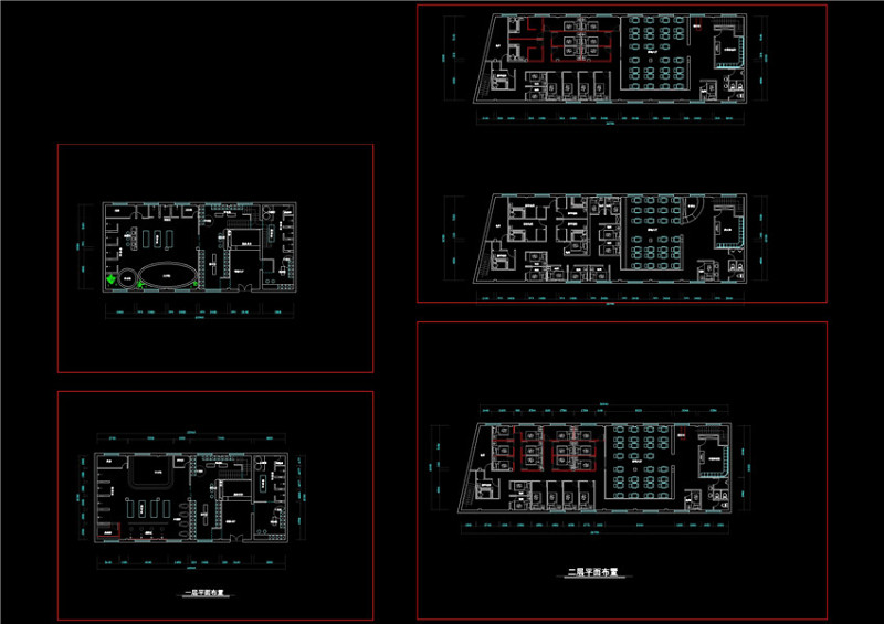 二层CAD<a href=https://www.yitu.cn/su/7392.html target=_blank class=infotextkey>平面</a>布置方案图CAD<a href=https://www.yitu.cn/su/7937.html target=_blank class=infotextkey>图纸</a>