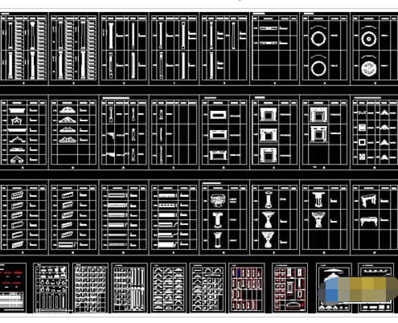 建筑中常用的<a href=https://www.yitu.cn/sketchup/zhuzi/index.html target=_blank class=infotextkey><a href=https://www.yitu.cn/su/7152.html target=_blank class=infotextkey>柱子</a></a>等cad<a href=https://www.yitu.cn/su/7590.html target=_blank class=infotextkey>设计</a>图块