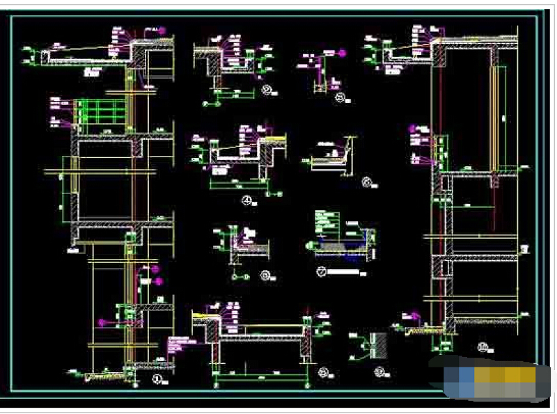 建筑节点详图及墙身剖面cad<a href=https://www.yitu.cn/su/7590.html target=_blank class=infotextkey>设计</a>图