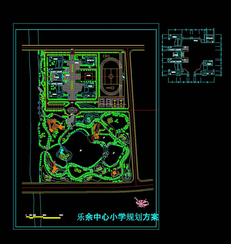 某小学<a href=https://www.yitu.cn/su/7590.html target=_blank class=infotextkey>设计</a>总图cad<a href=https://www.yitu.cn/su/7937.html target=_blank class=infotextkey>图纸</a>