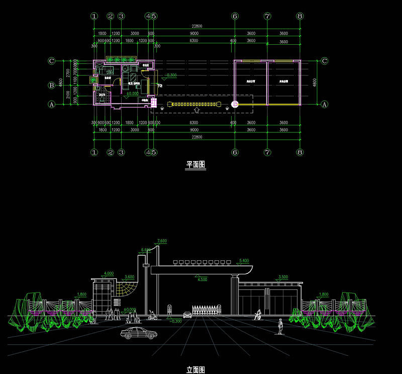 某<a href=https://www.yitu.cn/sketchup/xuexiao/index.html target=_blank class=infotextkey>学校</a>大门<a href=https://www.yitu.cn/su/7590.html target=_blank class=infotextkey>设计</a>cad<a href=https://www.yitu.cn/su/7937.html target=_blank class=infotextkey>图纸</a>