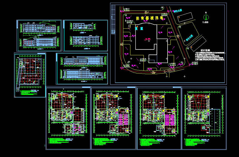 某<a href=https://www.yitu.cn/sketchup/xuexiao/index.html target=_blank class=infotextkey>学校</a>食堂建筑施工图cad<a href=https://www.yitu.cn/su/7937.html target=_blank class=infotextkey>图纸</a>