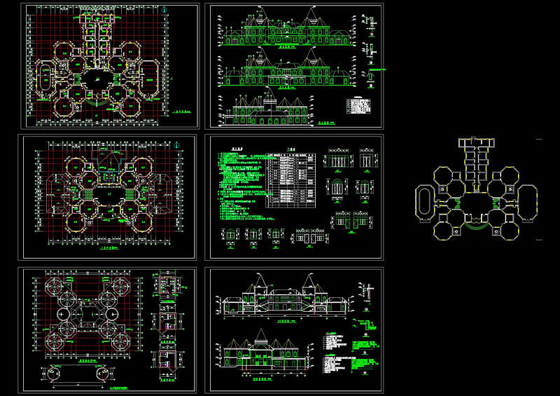 欧式幼儿圆建筑施工图cad<a href=https://www.yitu.cn/su/7937.html target=_blank class=infotextkey>图纸</a>