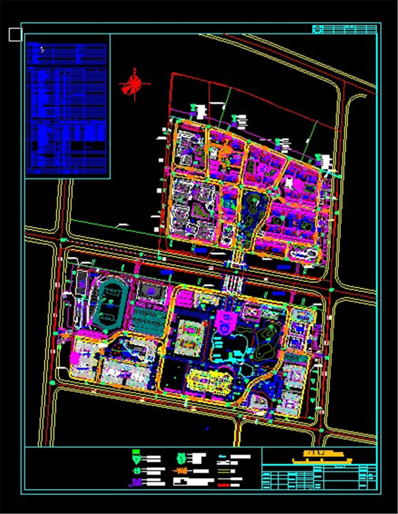 学院规划总CAD<a href=https://www.yitu.cn/su/7937.html target=_blank class=infotextkey>图纸</a>