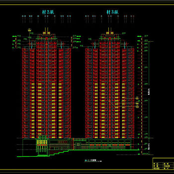双塔CAD图纸