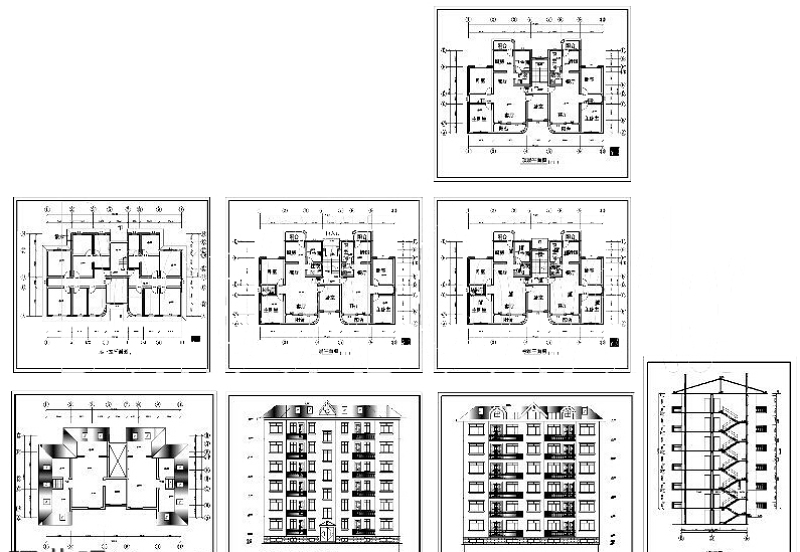 住宅建筑cad<a href=https://www.yitu.cn/su/7937.html target=_blank class=infotextkey>图纸</a>