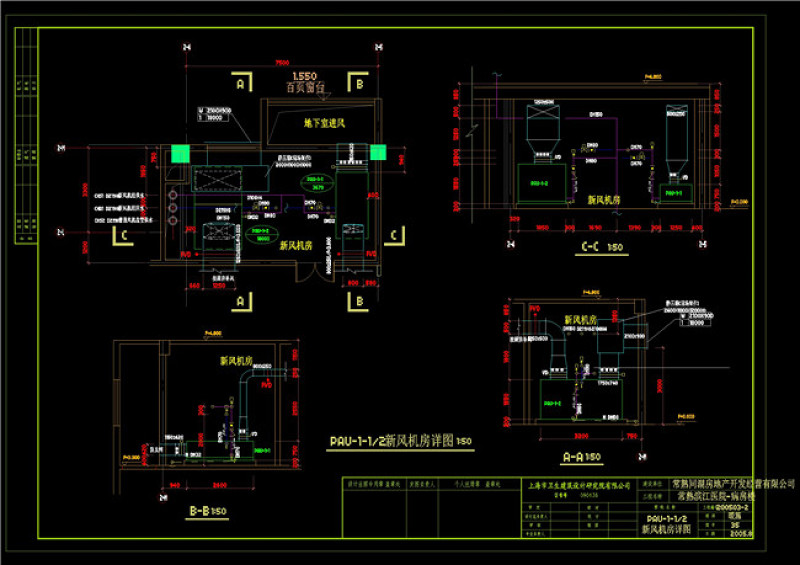 新风机房详图CAD<a href=https://www.yitu.cn/su/7937.html target=_blank class=infotextkey>图纸</a>
