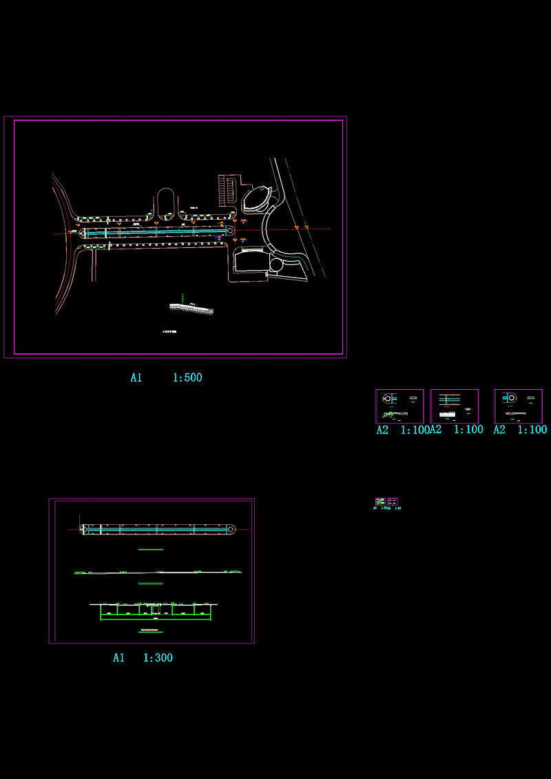 入口道路cad<a href=https://www.yitu.cn/su/7937.html target=_blank class=infotextkey>图纸</a>