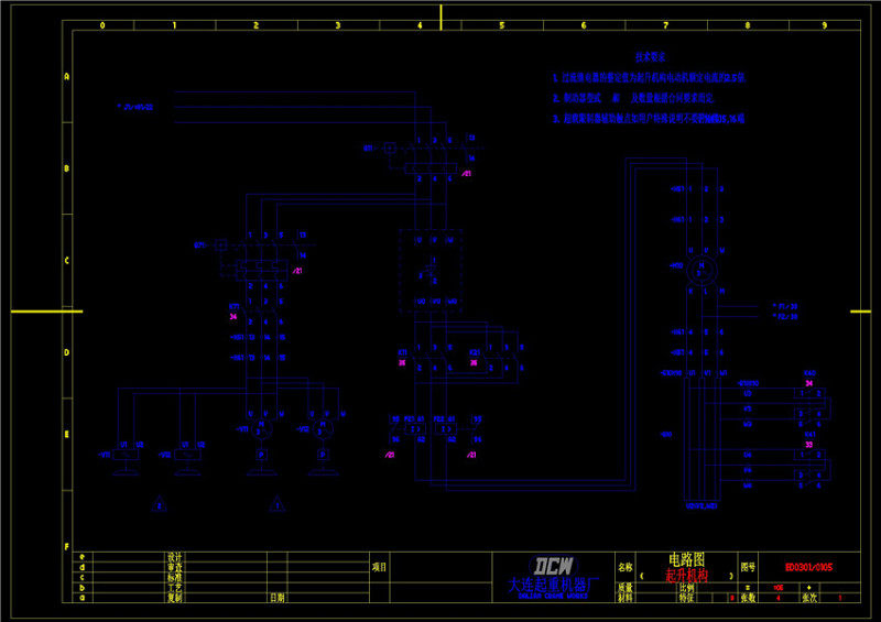 电气工程布置CAD机械图纸