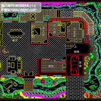 某别墅环境规划CAD图