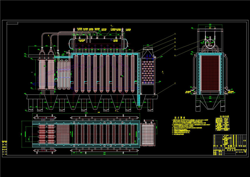 12吨余热锅炉总图CAD机械<a href=https://www.yitu.cn/su/7937.html target=_blank class=infotextkey>图纸</a>