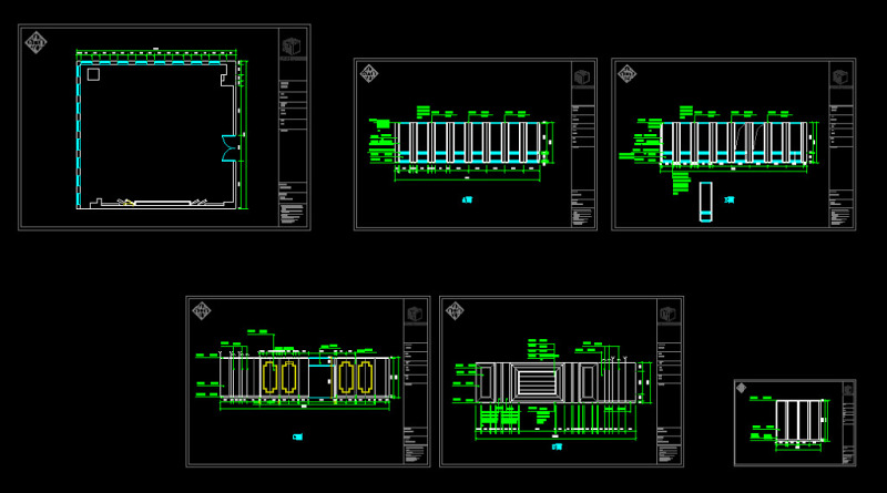 木塑材料墙面装潢CAD