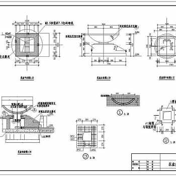 公园景观规划设计花盆分析图CAD图纸