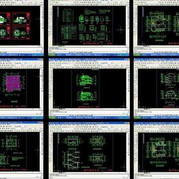 别墅cad施工套图素材图片