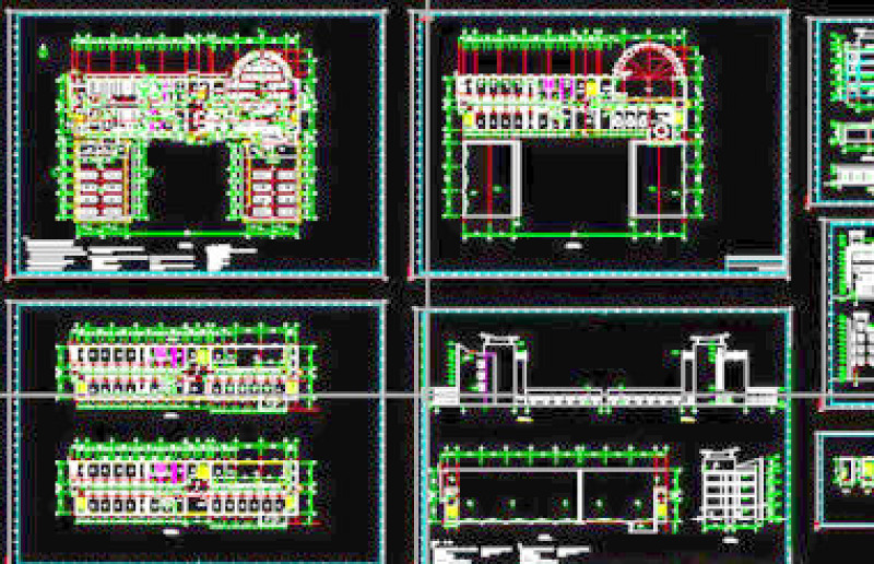 <a href=https://www.yitu.cn/sketchup/xuexiao/index.html target=_blank class=infotextkey>学校</a>食堂建筑施工图CAD详图经典实例-6