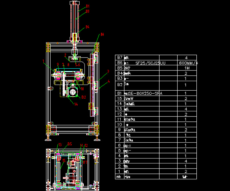 链传动提升机CAD<a href=https://www.yitu.cn/su/7937.html target=_blank class=infotextkey>图纸</a>