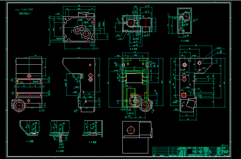 一种钻床齿轮箱CAD<a href=https://www.yitu.cn/su/7937.html target=_blank class=infotextkey>图纸</a>