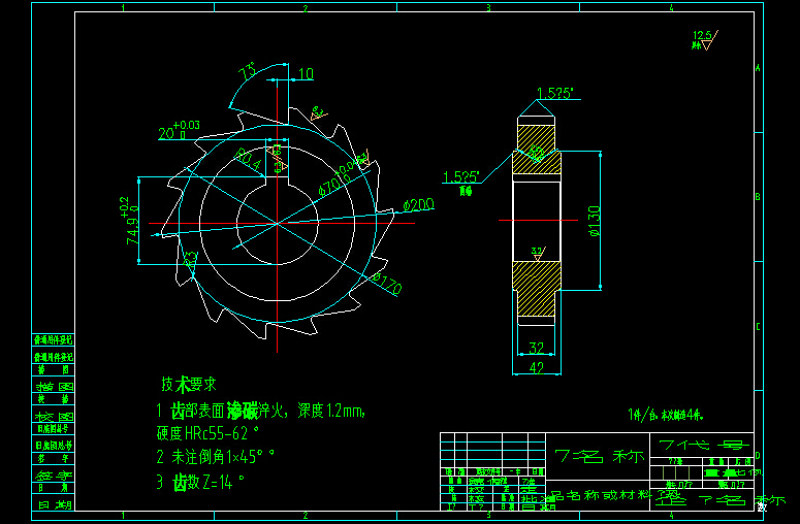 逆止器棘轮CAD图纸