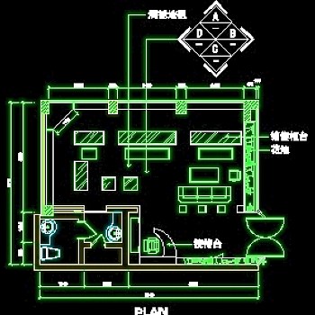 化妆品店、珠宝店、工艺品店实例、工艺品店cad详图、门面实例装修施工图纸10例-53