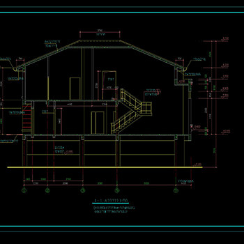 别墅cad剖面图
