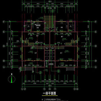 双拼别墅CAD施工图