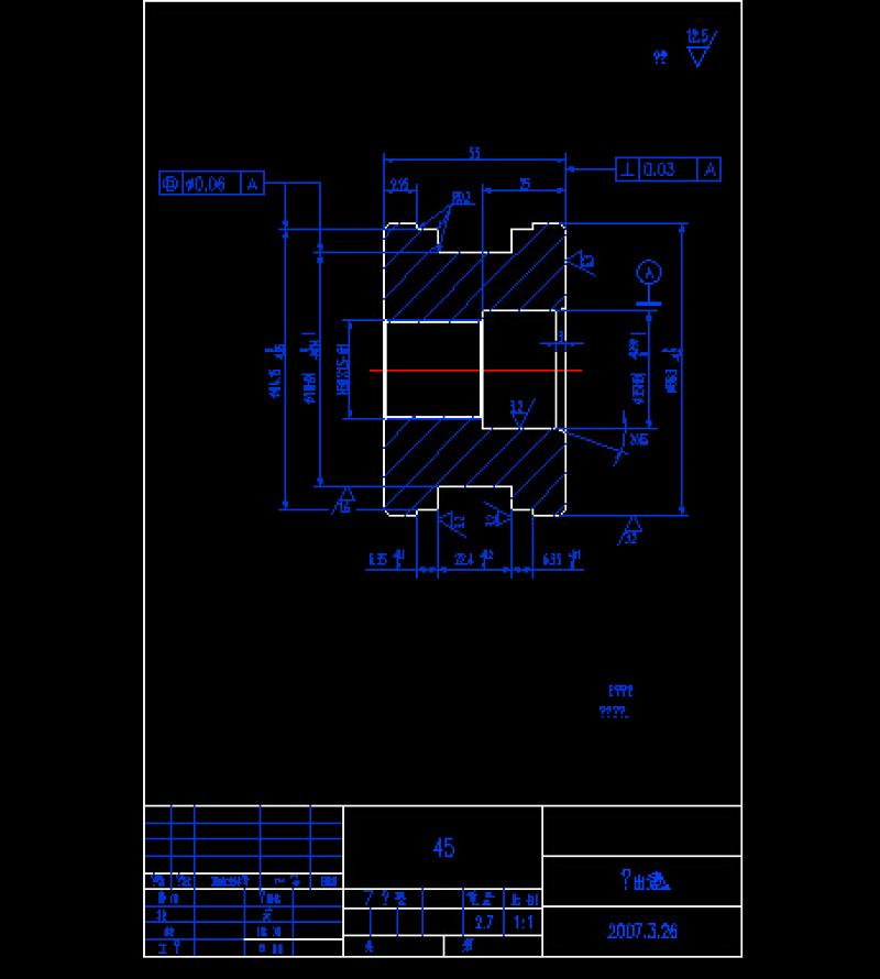 顶出活塞零件图CAD<a href=https://www.yitu.cn/su/7937.html target=_blank class=infotextkey>图纸</a>