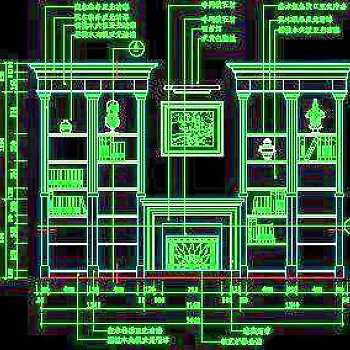 书柜CAD详图素材38